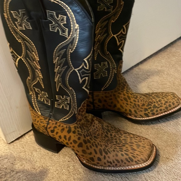 Nocona Shoes Authentic Western Womens Leopard Cowboy Boots Poshmark
